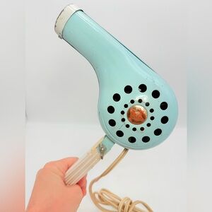 Vintage Baby Blue REX-RAY model 38100 1950’s handheld Hair Dryer | FUNCTIONAL